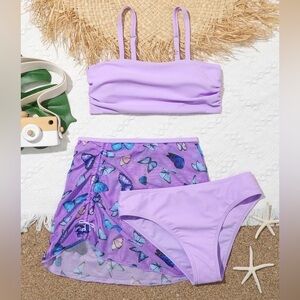 Three-pieces  Girls Bikini 👙🌸🦋 11-13 years